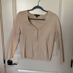 Cream 3/4 sleeve Cardigan